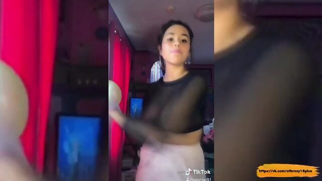 Голый тик-ток  прозрачный топик